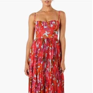 Petal & Pup Achanti Print Pleated Maxi Dress